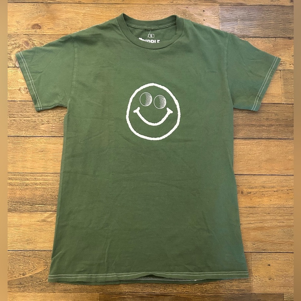 URBAN OUTFITTERS Ripple Green Golf is Good T-Shirt with Smiley Face - Picture 4 of 13